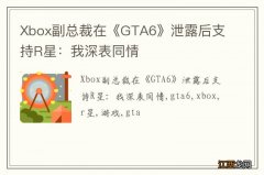 Xbox副总裁在《GTA6》泄露后支持R星：我深表同情