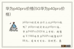 5G华为p40pro价格 华为p40pro价格