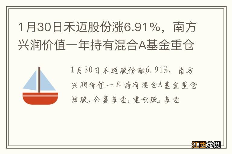 1月30日禾迈股份涨6.91%，南方兴润价值一年持有混合A基金重仓该股