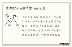 华为mate8 华为Mate8