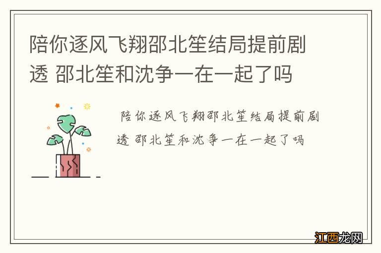 陪你逐风飞翔邵北笙结局提前剧透 邵北笙和沈争一在一起了吗