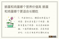 鹅蛋和鸡蛋哪个营养价值高 鹅蛋和鸡蛋哪个更适合长期吃