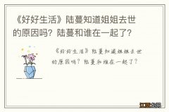 《好好生活》陆蔓知道姐姐去世的原因吗？陆蔓和谁在一起了？