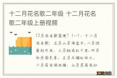 十二月花名歌二年级 十二月花名歌二年级上册视频