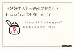 《好好生活》何西亚结局如何？何西亚与吴优有在一起吗？