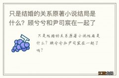 只是结婚的关系原著小说结局是什么？顾兮兮和尹司宸在一起了吗？