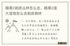 暗黑2剥皮丛林怎么走，暗黑2庞大湿地怎么去剥皮森林