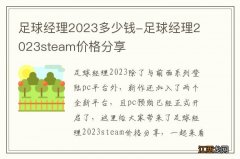 足球经理2023多少钱-足球经理2023steam价格分享