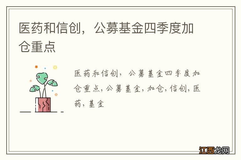 医药和信创，公募基金四季度加仓重点