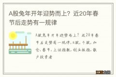 A股兔年开年迎势而上？近20年春节后走势有一规律