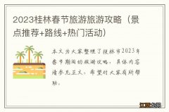 景点推荐+路线+热门活动 2023桂林春节旅游旅游攻略