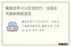 魔兽世界10.0巨龙时代：全职业天赋树海报浏览