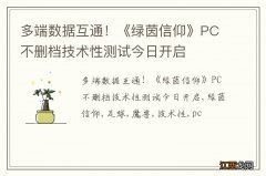 多端数据互通！《绿茵信仰》PC不删档技术性测试今日开启