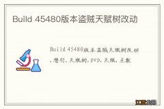 Build 45480版本盗贼天赋树改动