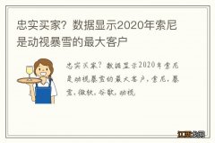 忠实买家？数据显示2020年索尼是动视暴雪的最大客户