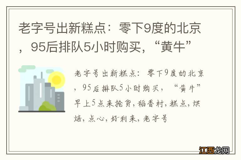 老字号出新糕点：零下9度的北京，95后排队5小时购买，“黄牛”早上5点来抢货
