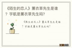 《陌生的恋人》薰衣草先生是谁？宇航是薰衣草先生吗？