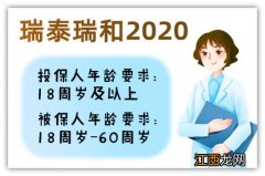 瑞和2020的投保规则有哪些？