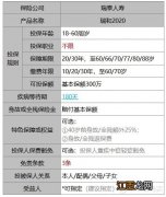 瑞和2020定期寿险优点有哪些？