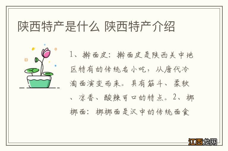 陕西特产是什么 陕西特产介绍