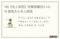 NS《无人深空》所需容量仅3.1GB 游戏大小令人担忧