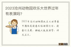 2023沧州动物园欢乐大世界过年有表演吗?