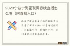 附直播入口 2023宁波宁海互联网春晚直播怎么看