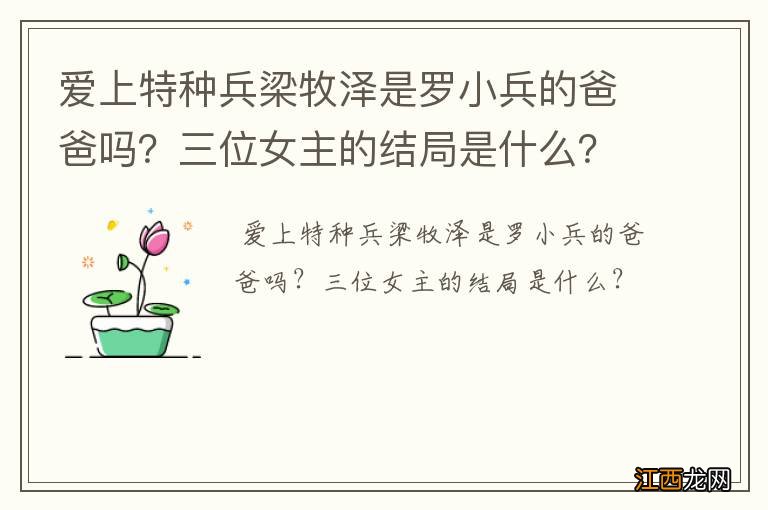 爱上特种兵梁牧泽是罗小兵的爸爸吗？三位女主的结局是什么？