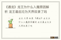 《遇龙》龙王为什么入魔原因解析 龙王最后沦为天界奴隶了吗