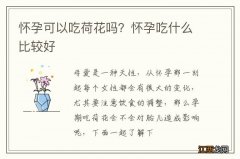 怀孕可以吃荷花吗？怀孕吃什么比较好