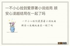 一不小心捡到爱原著小说结局 顾安心凌越结局在一起了吗