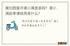 雁归西窗月谢小满是妾吗？谢小满赵孝谦结局是什么？