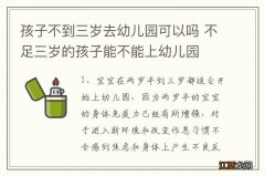 孩子不到三岁去幼儿园可以吗 不足三岁的孩子能不能上幼儿园