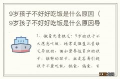 9岁孩子不好好吃饭是什么原因导致的 9岁孩子不好好吃饭是什么原因