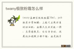 twany极致粉霜怎么样