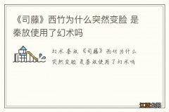 《司藤》西竹为什么突然变脸 是秦放使用了幻术吗