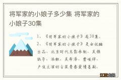 将军家的小娘子多少集 将军家的小娘子30集