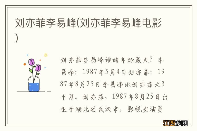 刘亦菲李易峰电影 刘亦菲李易峰