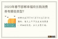 2023年春节邯郸幸福欢乐购消费券有哪些类型？