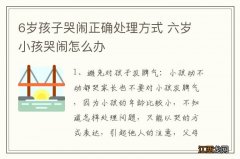 6岁孩子哭闹正确处理方式 六岁小孩哭闹怎么办