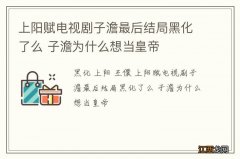 上阳赋电视剧子澹最后结局黑化了么 子澹为什么想当皇帝