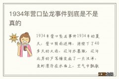 1934年营口坠龙事件到底是不是真的