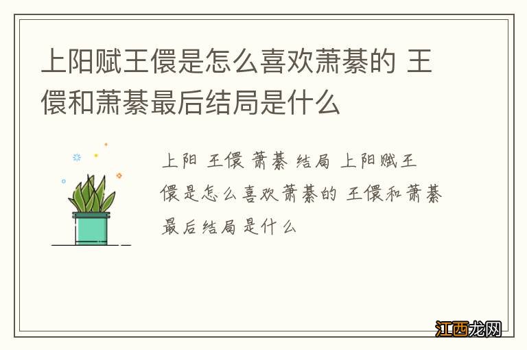 上阳赋王儇是怎么喜欢萧綦的 王儇和萧綦最后结局是什么