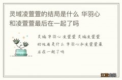 灵域凌萱萱的结局是什么 华羽心和凌萱萱最后在一起了吗