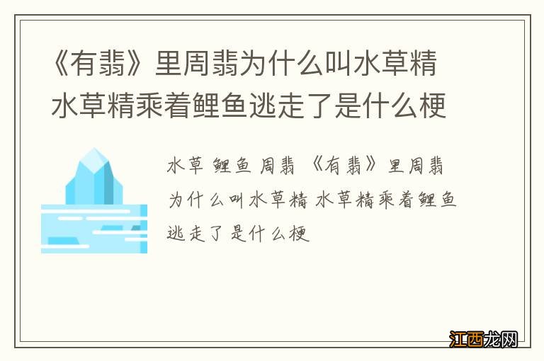 《有翡》里周翡为什么叫水草精 水草精乘着鲤鱼逃走了是什么梗