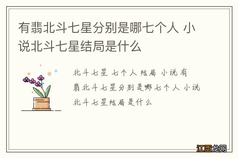 有翡北斗七星分别是哪七个人 小说北斗七星结局是什么