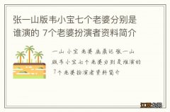 张一山版韦小宝七个老婆分别是谁演的 7个老婆扮演者资料简介