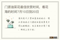 门源油菜花最佳欣赏时间，看花海的时间7月10日到20日