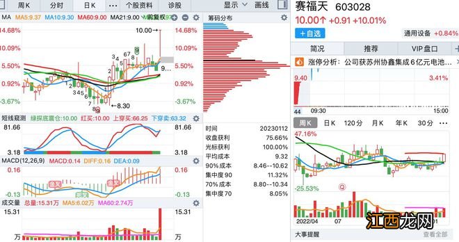 1月12日，底部首板涨停的个股名单