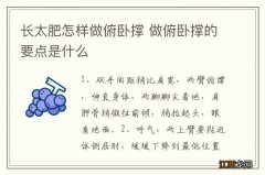 长太肥怎样做俯卧撑 做俯卧撑的要点是什么